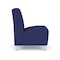 Lesro Siena Lounge Reception Armless Guest Chair, Brushed Steel, OH Cobalt Upholstery SN1102 - alternate 2